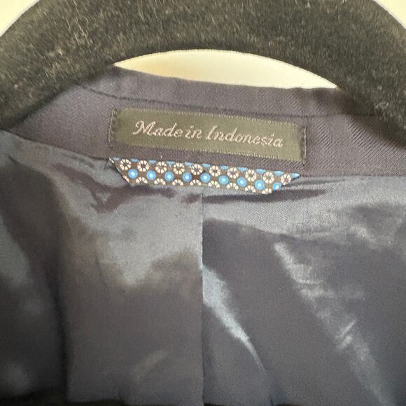 Lauren Ralph Lauren Navy Wool Blazer Gold Button Academia Career Mens 48 Long - Picture 9 of 10